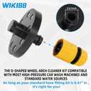 Aluminum O-Ring Chassis Cleaner Flusher Kit Standard Hose Fitting Kit, O-Shape Wheel Arch Cleaner Rinse Kit Water Conservation Kit
