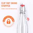 SZUAH 8 oz Swing Top Glass Bottles 10Pack, Reusable Flip Top Glass Bottle for Kombucha, Home Brewing, Beer, Beverage Storage(240ml, Set of 10)