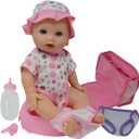 Drink and Wet Potty Training Baby Doll posable Dolls with Pacifier, Bottle, and Diapers - Helps Toilet Training for Kids 