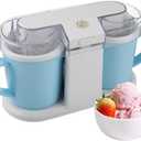 Ice Cream Maker - 1QT Ice Cream Machine for Sorbet, Gelato, Frozen Yogurt and More - Kitchen Appliances and Gadgets by Classic Cuisine (Blue) (11.5 x 6.5 x 7 inches)