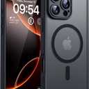 TOCOL for iPhone 16 Pro Max Case, Compatible with Magsafe, Full Camera Protection, Drop Protection, Magnetic Translucent Matte Back Bumper Phone Case for 16 Pro Max 6.9-Inch (Black)