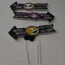 Lighted Jack Sally Yard Signs, Scary Halloween Decor Christmas Nightmare Halloween Decorations Outdoor Before Party Lawn Cute Garden Yard Stakes Outside Arrow Decorations Clearance