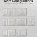 4-Pack Decorator Wall Plate, Metal Outlet Cover Plate for Receptacle, GFCI Outlets, Dimmer Switch, Decorative Satin Nickel Finish, Midsize