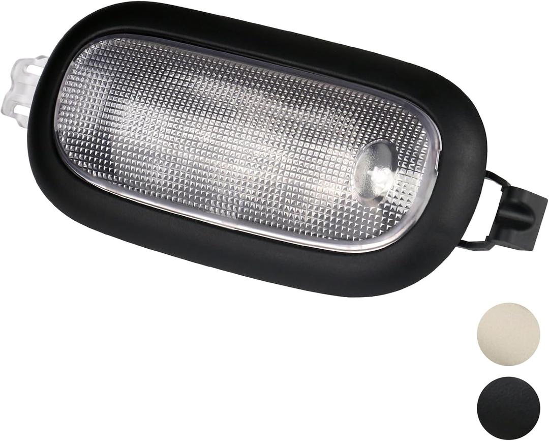 TQPONLY Car Roof Light Interior Dome Lamp Assembly | Compatible with Dodge Ram Jeep Accessories Parts | Replaces 5JG58TX7AD Inside Overhead Console Reading Light with Manual Control (Black)