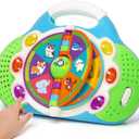 BainGesk Learning Toys for 1 2 3 Year Old Boys Girls, Alphabet Flip Toys with Sound and Light, Musical Educational Toys for Toddlers 2-3, Christmas Birthday Gift for Baby Age 12-18 Months