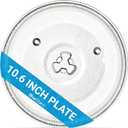 [2025 Updated] BlueStars Microwave Glass Plate 10.6"/27cm - Replaces GE WB48X26755 WB49X10185 Emerson 252100500497 Whirlpool WPW10551236 - Compatible for Panasonic Toshiba Galanz Farberware Magic Chef