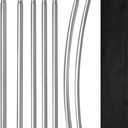 8FT Feather Flag Pole Kit, Stainless Steel Swooper Flagpole Fits 6FT Feather Flag, Durable Outdoor Advertising Flagpole for Business Display