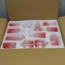 Der Rose Pink Vases Set of 12, Small Bud Vases for Flowers, Rustic Wedding Centerpieces and Home Decor