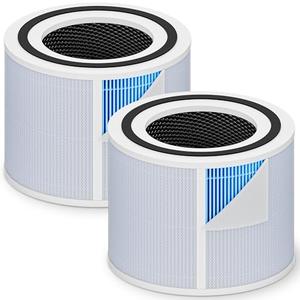 Core 300 Smoke Remover Replacement Filter for LEVOIT Core 300 Core 300-P Core 300S Vortex Air Air Purifier, 4-in-1 H13 Grade True HEPA High-Efficiency Activated Carbon, Core 300-RF-SR, 2 Pack, Blue