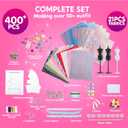 Klever Kits 400+PCS Fashion Design Crafts for Kids, Art and Crafts, DIY Sewing Kits with 3 Mannequins for Girls Aged 8-12, Birthday Presents, Toys for Kids