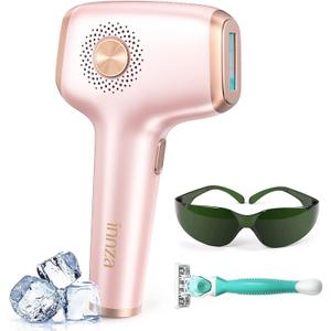 INNZA IPL Hair Removal with Ice Cooling Care Function for Women Permanent,999,999 Flashes Painless IPL Hair Remover, Hair Removal Device for Armpits Legs Arms Bikini Line