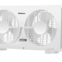 Holmes 9" Twin Blade Manual Window Fan, 2 Speeds, Reversible Airflow
