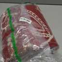 2x6 Washable Christmas Runner Rug with Non Slip Backing, Absorbent & Dirt-Trapping, Red and White High-Low Textured Floral Hallway Carpet for Kitchens, Laundry Rooms, Bathrooms, Entryways