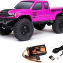 Axial RC Truck 1/24 SCX24 Base Camp 4x4 Rock Crawler Brushed RTR (Everything Needed to Run is Included) - Pink, AXI-1219T3
