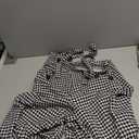 Milumia Women's Houndstooth Print Overalls Jumpsuit Casual Sleeveless Wide Leg Pants Romper Black Small