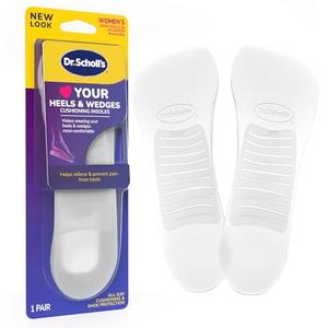 Dr. Scholl's Love Your Heels & Wedges 3/4 Length Insoles, All-Day Comfort for High Heeled Shoes, Relieve & Prevent Shoe Discomfort, Absorbs Shock, Arch Support, No-Show Discreet Insert, 1 Pair