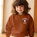 Halloween Mama and Mini Matching Outfits - Spooky Graphic Crewneck Pullover Sweatshirt Halloween Mom Gift Baby Clothes (18-24 Months, Brown)