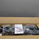 Muzata 15-20FT Modular Black Cable Railing Kit 36 Inch 4 Level Post Kit Complete Set Cable Railing System for Decks Length Adjustable Easy DIY with Paper User Guide (No Handrail) RWS2 BH4S