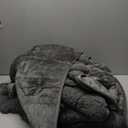 Sherpa Fleece Adult Weighted Blanket, 15 Pounds Dual Sided Soft Plush Blanket for Couch Bed Sofa, Heavy Thick Blankets with Glass Beads Great for Sleep, 60 x 80 inches, Dark Grey on Both Sides