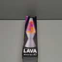 Lava Lite 21250400US2125 Lava The Original Silver Base Lamp with Yellow Wax in Purple Liquid, 14.5", Yellow/Purple