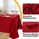 10-Pack Red Tablecloths for Rectangle Tables, 60 x 102 Inches, Stain-Resistant Polyester Fabric for 6 Foot Tables - Washable Table Covers for Weddings, Banquets, Birthday Parties, Events