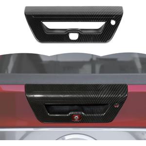 RT-TCZ Tailgate Handle Cover with Camera Hole Rear Door Handle Cover Trim Decoration Exterior Accessories for Ford F150 2015-2020 (Carbon Fiber)