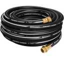 Continental Premium Garden, Black Heavy Duty Cold Water Garden Hose, 5/8in Inside Diameter x 25ft Length, Male x Female Garden Hose Thread