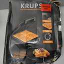 KRUPS 4-Slice Belgian Waffle Maker: Stainless Steel, 5 Browning Levels, Audible Ready Beep, Removable Plates, 1200W, Silver/Black, Large Waffle Maker Family Size, Great for Family Breakfasts