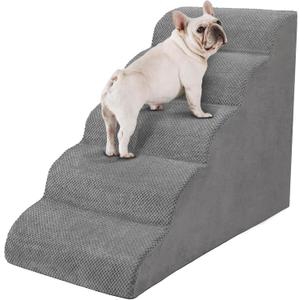 Dog Stairs for Small Dogs, High Density Foam Dog Steps, Extra Wide Non-Slip Pet Ramp for High Beds Or Couch, Soft Doggie Ladder for Dogs Injured, Older Pets, Small Cats