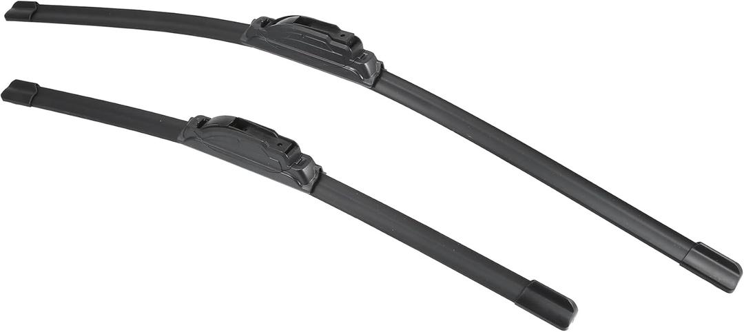 X AUTOHAUX 2pcs 24"+24" Silicone Front Windshield Wiper Blade for Toyota Yaris 2010-2015 Windscreen Wiper OE Replacement Set All-Seasons J/U Hook