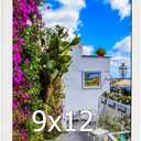 9x12 Wood Frame White, Modern Natural Woodgrain 12x9in Picture Frame, Rustic Wooden 9 x 12 inch Gallery Wall Photo Poster Frame with HD Plexiglass, Horizontal Vertical Wall Mounting Display 1pcs