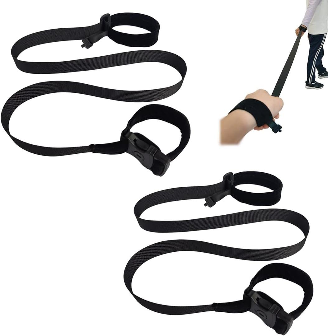 2PCS Escape Proof Wrist Leash Walking Harness for Older Children,Adjustable Anti Lost Wrist Leash with Tether and Lock Buckle for Autism,ADHD,Special Needs Child