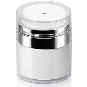 Airless Pump Jar - 0.5 Oz Lotion Dispenser with Pump Travel Container for Skincare, Refillable Empty Jars Vacuum Bottle for Moisturizer, Skincare, Makeup