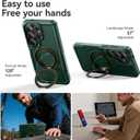 for Samsung Galaxy S26 Ultra case with Stand, 7X Military-Grade Drop Protection, Shock-Absorbing Phone Rugged Cover, Compatible with MagSafe Accessories,360 Magnetic Stand, Green