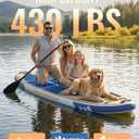 11' x 34" Inflatable Paddle Board for Adults Youth | Extra Wide SUP with Non-Slip Deck, Removable Seat | Stable for 2-3 People, Family Water Sports, Includes Premium Accessories