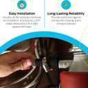 Eastman 6 Foot Dishwasher Drain Hose, Fit with 5/8 Inch, 7/8 Inch, or 1 Inch OD Drain Outlet, 90 Degree Rubber Elbow, Corrugated, Gray Polypropylene, 91227