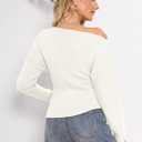 Womens Off Shoulder Sweaters 2025 Fall Long Batwing Sleeve Loose Fit Knit Tops Casual Pullovers Jumpers (Black, S)