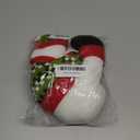 Christmas Tree Topper Snowman,Unique Holiday Xmas Decorations Funny Home Decor,Also Be Used As Curtain Tie and Hugger Wine Bottle,Red White Green