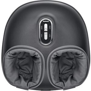Nekteck Shiatsu Foot Massager Machine with Soothing Heat, Deep Kneading Therapy, Air Compression, Improve Blood Circulation and Foot Wellness,Relax for Home or Office Use(Gray) (Gray (Regular))