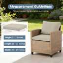 4Pcs Outdoor Cushion Covers Patio Cushion Covers Stretch Cushion Covers for Outdoor Furniture Replacement Washable Reusable Furniture Protector(Beige)