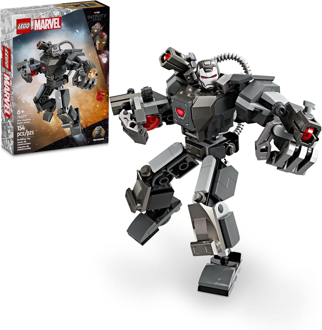 LEGO Marvel War Machine Mech Armor, Buildable Marvel Action Figure Toy for Kids with 3 Stud Shooters, Legendary Character from The MCU, Gift for Boys and Girls Aged 6 and Up, 76277