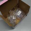 100pcs Square Plastic Mini Dessert Cups with 100pcs Gold Spoons, Plastic Parfait Appetizer Cup, Serving for Tasting Party Desserts Appetizers, Supernal