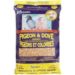 2 x Hagen Pigeon & Dove Seed - Original Formula Bird Food, 6 lb Bag Nutritionally Complete Seed Mix with Vitamins & Minerals Wild & Captive Bird Diet Insect-Resistant Air-Tight Packaging (EXP 04/23/26)