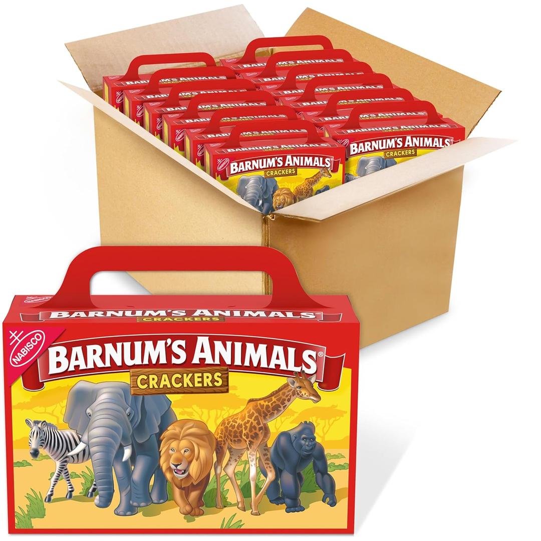 BARNUM'S Original Animal Crackers, Bulk Kids Snacks, 12 - 2.13 oz Boxes (EXP 06/07/26)
