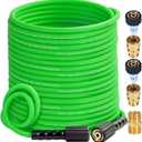 TOOLCY Flexible Pressure Washer Hose 1/4 x 100 FT 3300 PSI Kink-Resistant Lightweight Quick-Connect With Brass M22-14 mm Fittings Replacement Hose for Power Washer