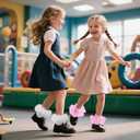 SAOROPEB Toddler Ruffle Socks, 3 Styles5 Size, Frilly Dress Socks for Girls Princess Lace Ruffles Socks Set (4-6 Years, White-pink)