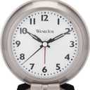 Westclox Big Ben Classic Alarm Clock - Silver Metal Round Design, 6.3" x 4.7" Analog Display, Battery-Powered, Glass Lens, Large Numbers, Metal Bezel, Case & Stand, Real Bell Loud Alarm, Vintage Style (Medium)