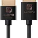 Monoprice HDMI High Speed Active Cable - 4K@60Hz, HDR, 18Gbps, YUV 4:4:4, 36AWG, 10 Feet, Black - Ultra Slim Active Series