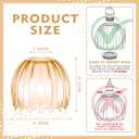 Teenyyou 2 Pcs Amber Glass Tulip Lamp Shades Small Flower Art Sconce Shade E26 Base 1.65" Top x 4.45" Dia. x 4.33" H Mini Lampshades Replacement for Table Chandelier Decor Vanity Pendant Light Cover