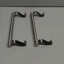 VEHHE Kitchen Towel Holder 2-Piece, 2 Hooks, EVA Foam Protective Mats, 9-Inch Stainless Steel Over The Door Towel Rack (Silver)